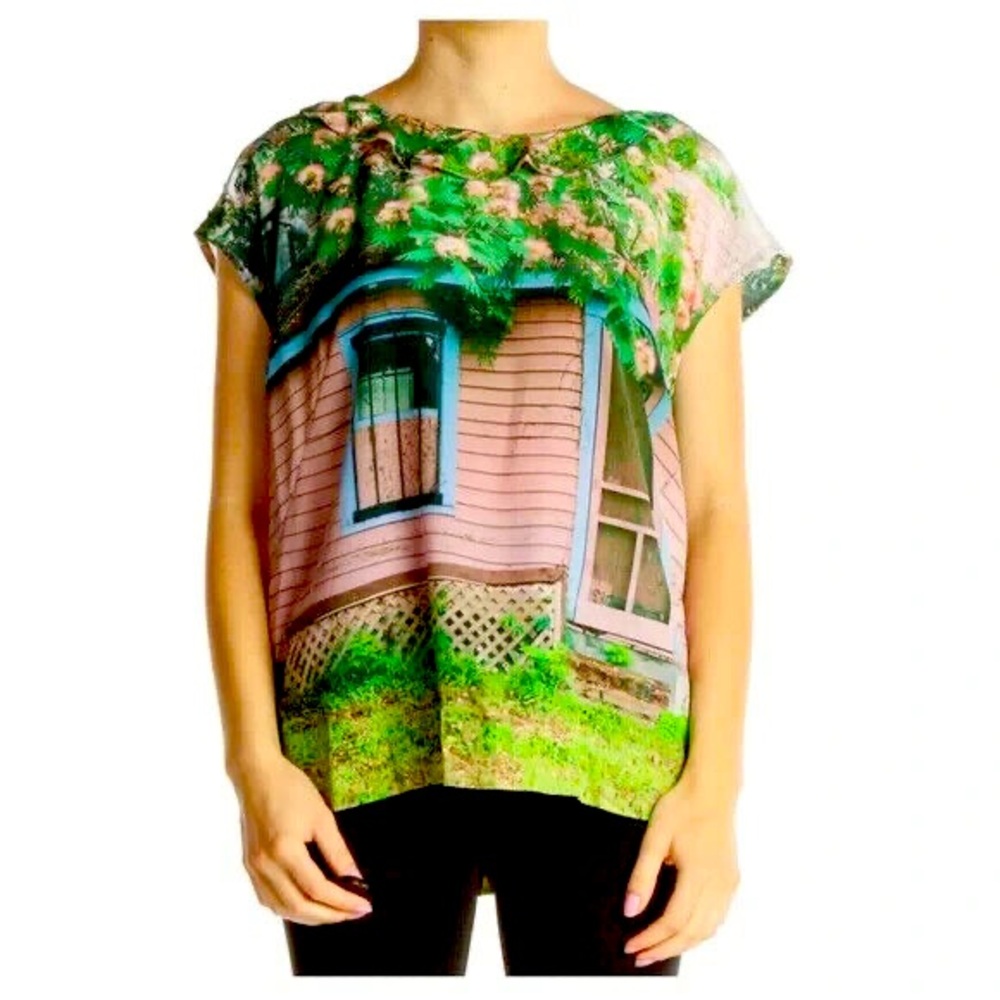 Sarah Ball Photography Pink Cottage Silk Ruffle Top 4